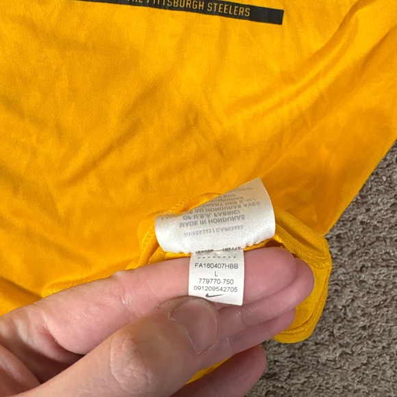 Nike Pittsburgh Steelers NFL Dri-FIT Training Long Sleeve Shirt Yellow Mens L - Picture 8 of 10